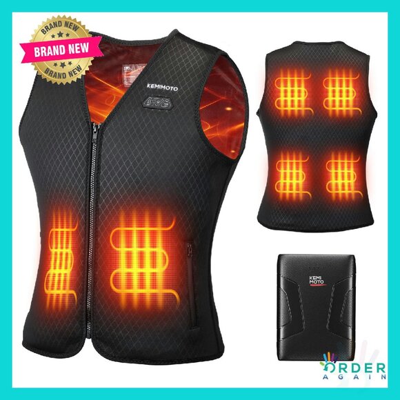 Heated Vest V Neck Electric Warming Lightweight Winter Chic Outdoor